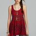 Free People Dresses | Free People Voile & Lace Trapeze Slip Dress | Color: Black/Red | Size: S