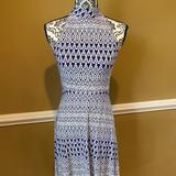 Jessica Simpson Dresses | Jessica Simpson Halter Sleeveless Dress - 2 | Color: Blue/White | Size: 2