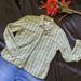 Levi's Tops | 3/$25 -Levi’s Long Sleeve Stripped Shirt | Color: Green/White | Size: M
