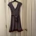 Free People Dresses | Free People Floral Minidress With Ruched Detail S | Color: Brown/Purple | Size: S