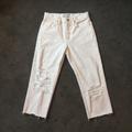 Free People Jeans | Free People Cropped Jeans | Color: White | Size: 26