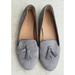 J. Crew Shoes | J.Crew Grey Suede Tassel Close Toe Loafer Flats | Color: Gray | Size: 8.5