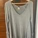 Free People Tops | Free People Vneck Long Sleeve Thermal | Color: Gray | Size: S