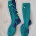 Nike Accessories | Nike Dri Fit Mid Calf Socks | Color: Blue/Green | Size: Os