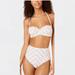 Kate Spade Swim | Hp Kate Spade Beach Stripe Halter High Waist Bikini | Color: Pink/White | Size: M (Top), Xs (Bottom)