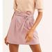 Free People Skirts | Hpfree People Payton Paperbag Faux Leather Skirt | Color: Pink | Size: 2