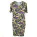 Lularoe Dresses | Lularoe Womens Multicolor Julia Geometric Dress S | Color: Purple/Yellow | Size: S