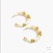 J. Crew Jewelry | J.Crew Multi Bead Hoop Earring | Color: Gold/White | Size: Os
