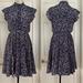 Madewell Dresses | Madewell Blue/Grey Floral Dress | Color: Black/Blue | Size: 6