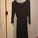 American Eagle Outfitters Dresses | Medium Length Striped Dress | Color: Black/White | Size: M