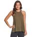 Free People Tops | Free People Army Green Long Beach Tank | Color: Green/Red/Tan | Size: S