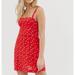 Free People Dresses | Free People Wild Child Printed Mini Dress | Color: Red | Size: L