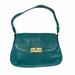 Coach Bags | Coach Small Teal Leather Handbag W/ Gold Hardware | Color: Blue/Green | Size: Os