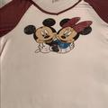 Disney Tops | Juniors Baseball Mickey Mouse Shirt | Color: Red/White | Size: Xlj