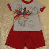 Disney Matching Sets | Disney Boys 3t Outfit | Color: Gray/Red | Size: 3tb
