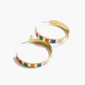 J. Crew Jewelry | J. Crew Hoops--Multi-Enamel | Color: Gold/Red | Size: Os