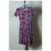 Lularoe Dresses | Lularoe - Purple Floral Fit & Flare | Color: Pink/Purple | Size: Xs