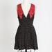 Free People Dresses | Free People Floral Open Back Mini Dress M | Color: Black/Red | Size: M