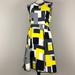 Kate Spade Dresses | Kate Spade Carol Abstract-Print Dress | Color: Gray/Yellow | Size: 10