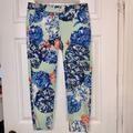 J. Crew Pants & Jumpsuits | J. Crew Printed Skimmer Floral Mint Pants- Size 2 | Color: Blue/Green | Size: 2