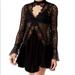 Free People Dresses | Free People Long Sleeve Lace Tunic | Color: Black | Size: Xs