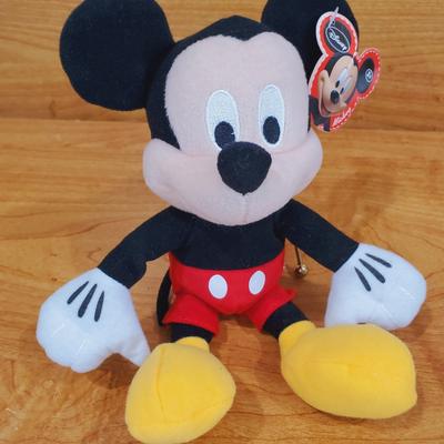 Disney Toys | Disney Plush Mickey Mouse Nwt 10" Just Play 2014 | Color: Black/White | Size: Os