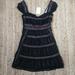 Free People Dresses | Free People Alicia Lace Black Mini Dress Size 8 | Color: Black/Pink | Size: 8