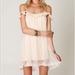 Free People Dresses | Free People Cream Off The Shoulder Slip Dress | Color: Cream | Size: S