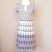 Jessica Simpson Dresses | Jessica Simpson Short Sleeve Sheath Dress | Color: Blue/White | Size: 2