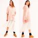 Free People Dresses | Free People Wonder Of You Pink White Hoodie Dress | Color: Pink/White | Size: Xs