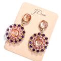 J. Crew Jewelry | Jcrew Purple Stone Crystal Ststement Earrings | Color: Pink/Purple | Size: Os