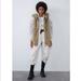Zara Jackets & Coats | Faux Fur Vest | Zara | Color: Brown/Tan | Size: S