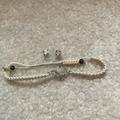 Brandy Melville Jewelry | Bracelet/Earring Set! | Color: Silver/White | Size: Os