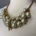 J. Crew Jewelry | J Crew Pearl Rhinestone Statement Necklace | Color: Gold | Size: Os