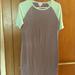 Lularoe Dresses | Lularoe Midi Dress Size Small New | Color: Gray/Green | Size: S