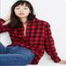 J. Crew Tops | J Crew Black/Red Flannel Perfect Fit Top | Color: Black/Red | Size: S
