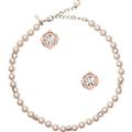 Kate Spade Jewelry | Kate Spade Lady Marmalade Pearl Necklace & Earrings Set | Color: Cream/Pink | Size: Os