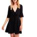 Free People Dresses | Free People Polka Dot Deep V Mini Dress | Color: Black/White | Size: 4