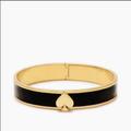 Kate Spade Jewelry | Kate Spade Live Colorfully Black Enamel Bracelet | Color: Black/Gold | Size: Os