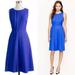 J. Crew Dresses | J. Crew Pleated Super 120s Wool Flare Dress | Color: Blue | Size: 8