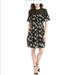 Michael Kors Dresses | Michael Kors Floral Fit & Flare Black & White Dres | Color: Black/Silver | Size: 8