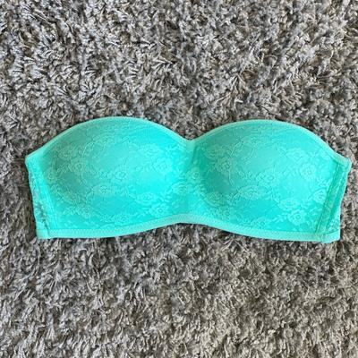 Pink Victoria's Secret Intimates & Sleepwear | Victoria’s Secret Pink Teal Strapless Bra Bandeau | Color: Blue/Green | Size: S