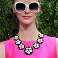 Kate Spade Jewelry | Kate Spade Mod Floral Black & White Flower Statement Necklace | Color: Black/White | Size: Os