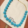 J. Crew Jewelry | J.Crew Nwot Vintage Aqua Beaded Gumball Necklace | Color: Blue/Gold | Size: Os