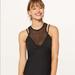 Lululemon Athletica Tops | Lululemon Half Mesh Black Top | Color: Black | Size: 2