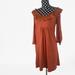 J. Crew Dresses | J.Crew Rust Ruffle Flower Neckline Size Medium | Color: Orange/Red | Size: M