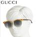 Gucci Accessories | Gucci Gucci Engraved Classic Round Sunglasses | Color: Black/Gold | Size: Os