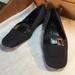 Gucci Shoes | Gucci Black Canvas Leather Accnt Loafers Moccasins | Color: Black/Silver | Size: 5.5