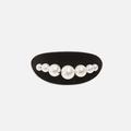 Zara Accessories | Nwt Zara Black Pearl Barrette Hair Clip Tie | Color: Black/White | Size: Os