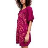 Free People Dresses | Free People Nwt Small Fiona Embroidered Mini Dress | Color: Pink/Purple | Size: S